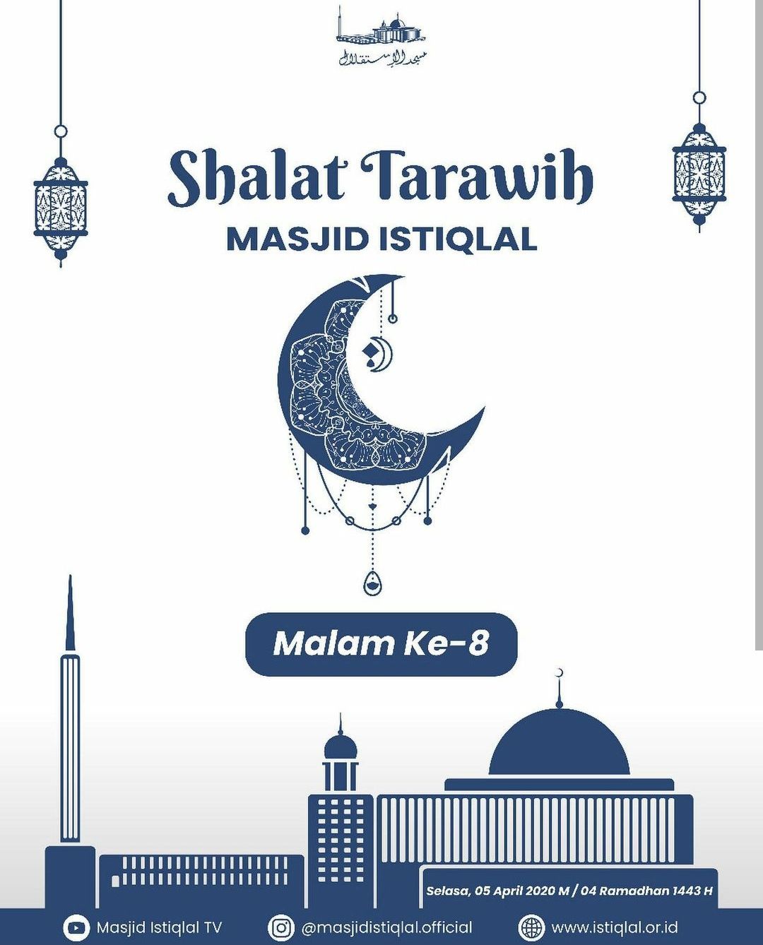 Jadwal Penceramah Tarawih Masjid Istiqlal Jakarta Hari Ini Sabtu 9