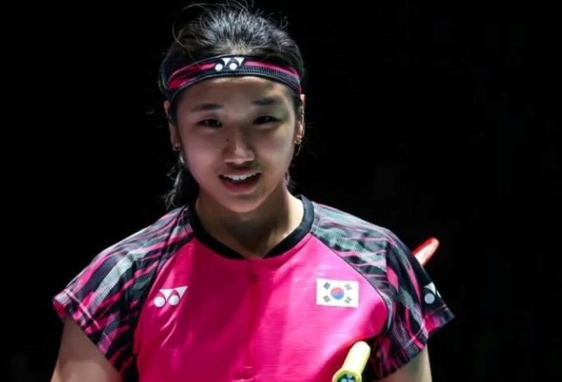 An Se Young, Juara Indonesia Masters 2023 tunggal putri usai mengalahkan Carolina Martin.*