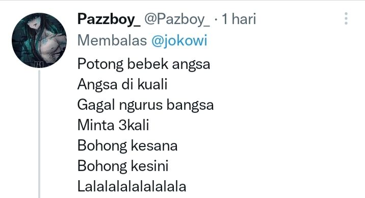 Tweet netizen komentari Presiden Jokowi saat Salurkan BLT Minyak Goreng.