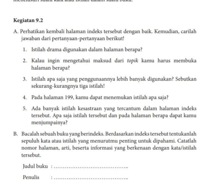 Kunci Jawaban Bahasa Indonesia Kelas 8 Halaman 238 Kegiatan 9.2 ...