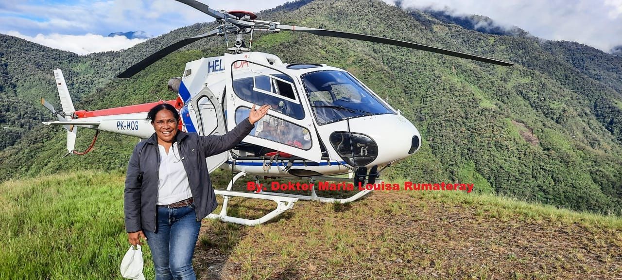 Maria Louisa Rumateray, Itulah Sosok Dokter Terbang Yang Melayani Kesehatan di Pedalaman Papua. Richard (PP)