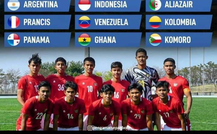 Timnas Indonesia U-19 jelang turnamen sepak bola  di Prancis Mei mendatang.