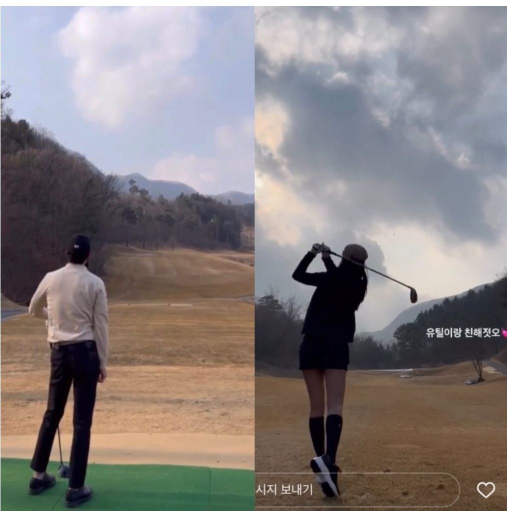 Spekulasi netizen bahwa Sungjae BTOB dan S bermain golf pada hari yang sama./Tangkap Layar Allkpop