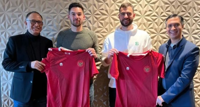 Shandy Walsh dan Jordi Amat mendapat kunjungan dari PSSI, Selasa (19/4/2022).