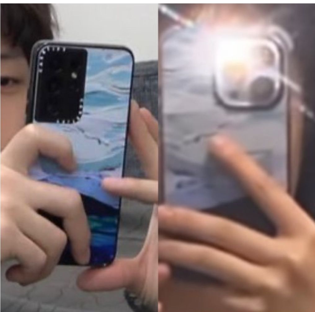 Bukti yang dikumpulkan netizen yang menduga jika Sungjae BTOB dan S memiliki casing ponsel pasangan./Tangkap layar Allkpop