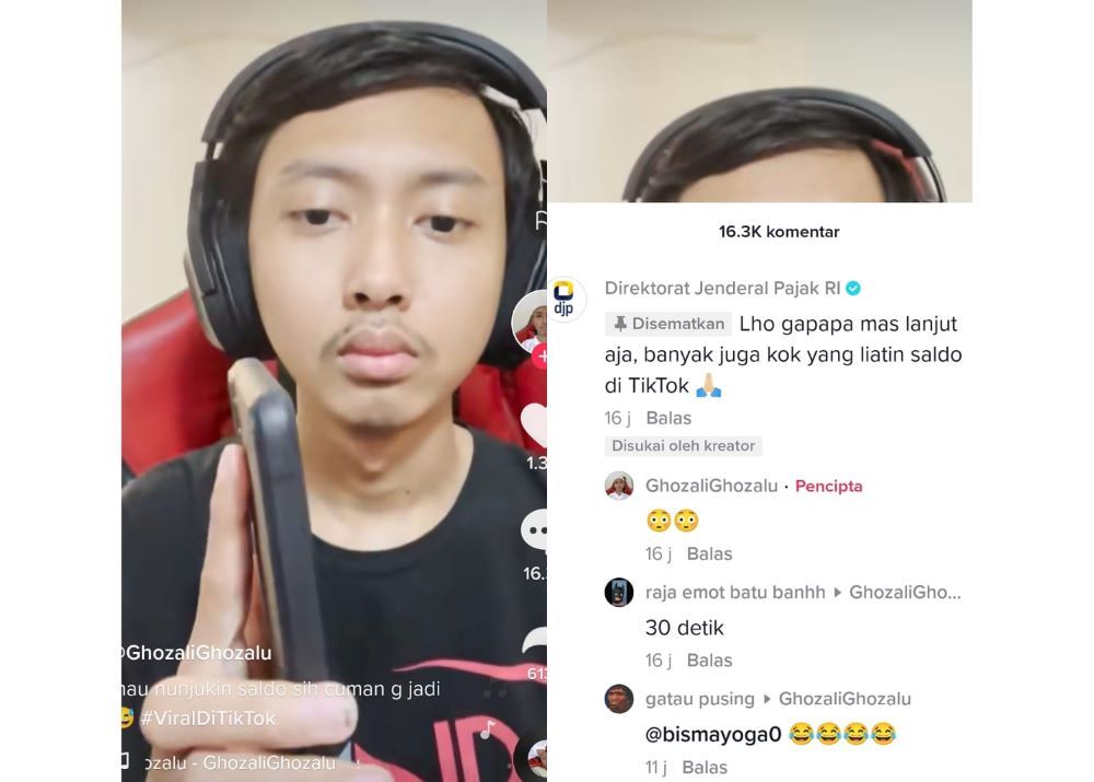 Unggahan Tiktok Ghozali Everyday Dapat Komentar Dari Dirjen Pajak Lho Gapapa Mas Lanjut Aja