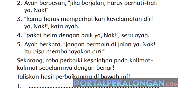 Kunci Jawaban Tema 8 Kelas 2 Pembelajaran 1 Halaman 162, 163: Perbaiki ...