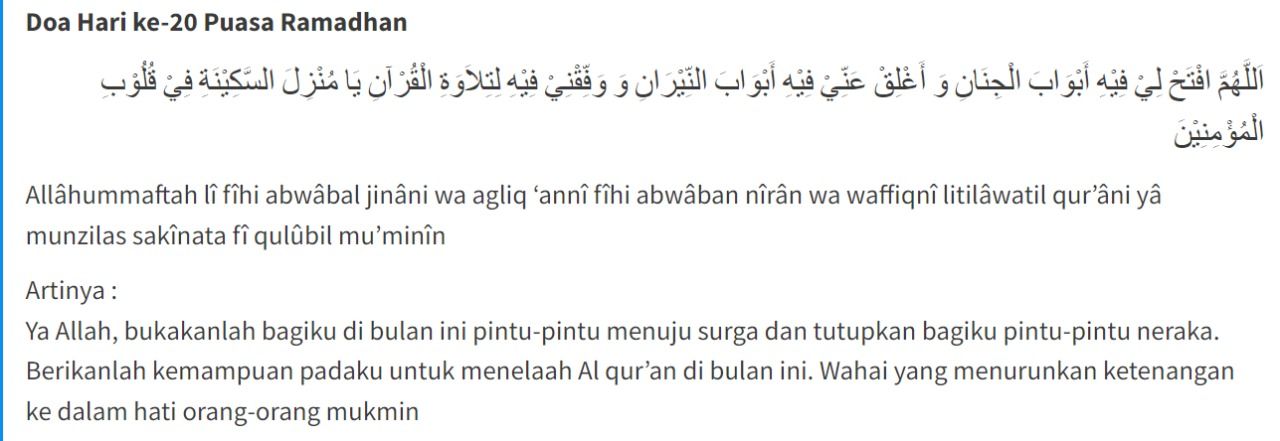 bacaan doa harian Ramadhan format PNG