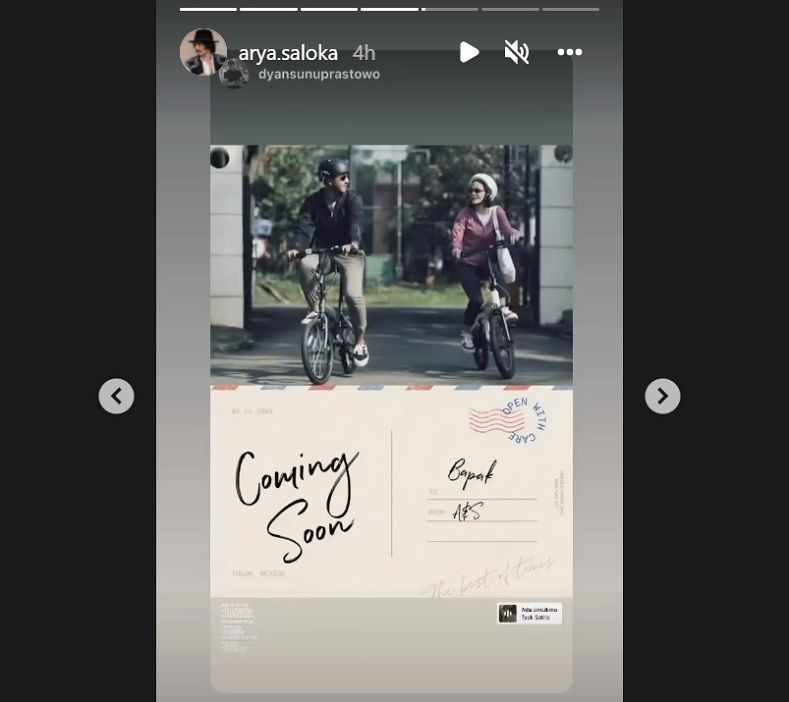 Unggahan Arya Saloka menampilkan cover film layar lebar yang dibintanginya dengan Della Dartyan./Instagram.@arya.saloka.