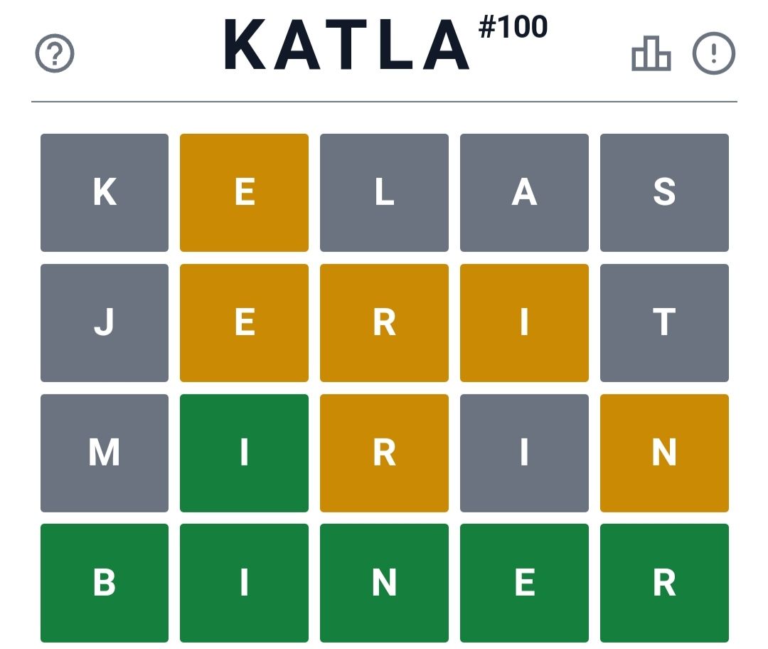 JAWABAN Game Katla Tebak Kata Hari Ini 30 April 2022, Game Tebak Kata Setiap Hari