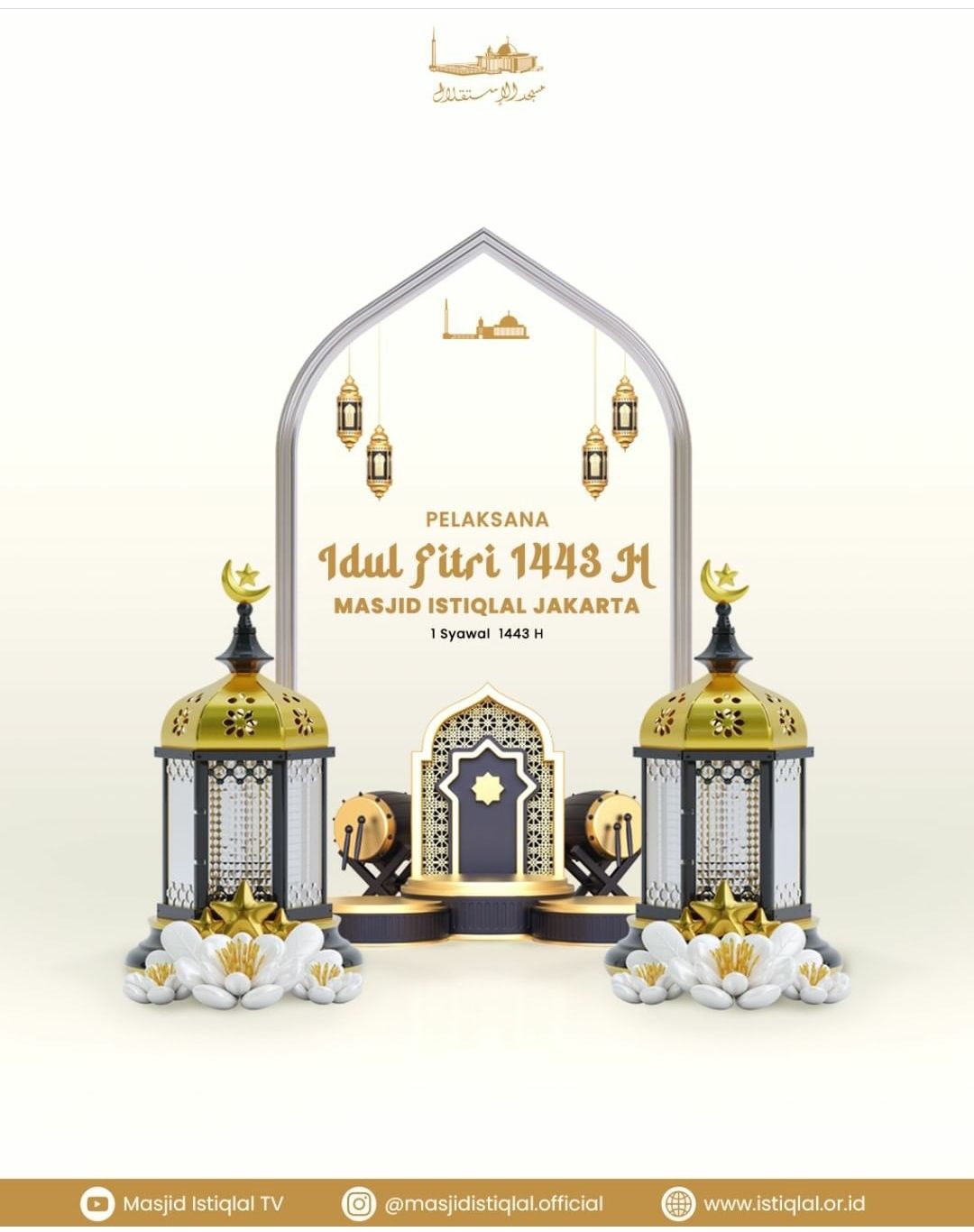Jadwal Imam dan Khotib Solat Idul Fitri 1443 H di Masjid Istiqlal Besok, Senin 2 Mei 2022