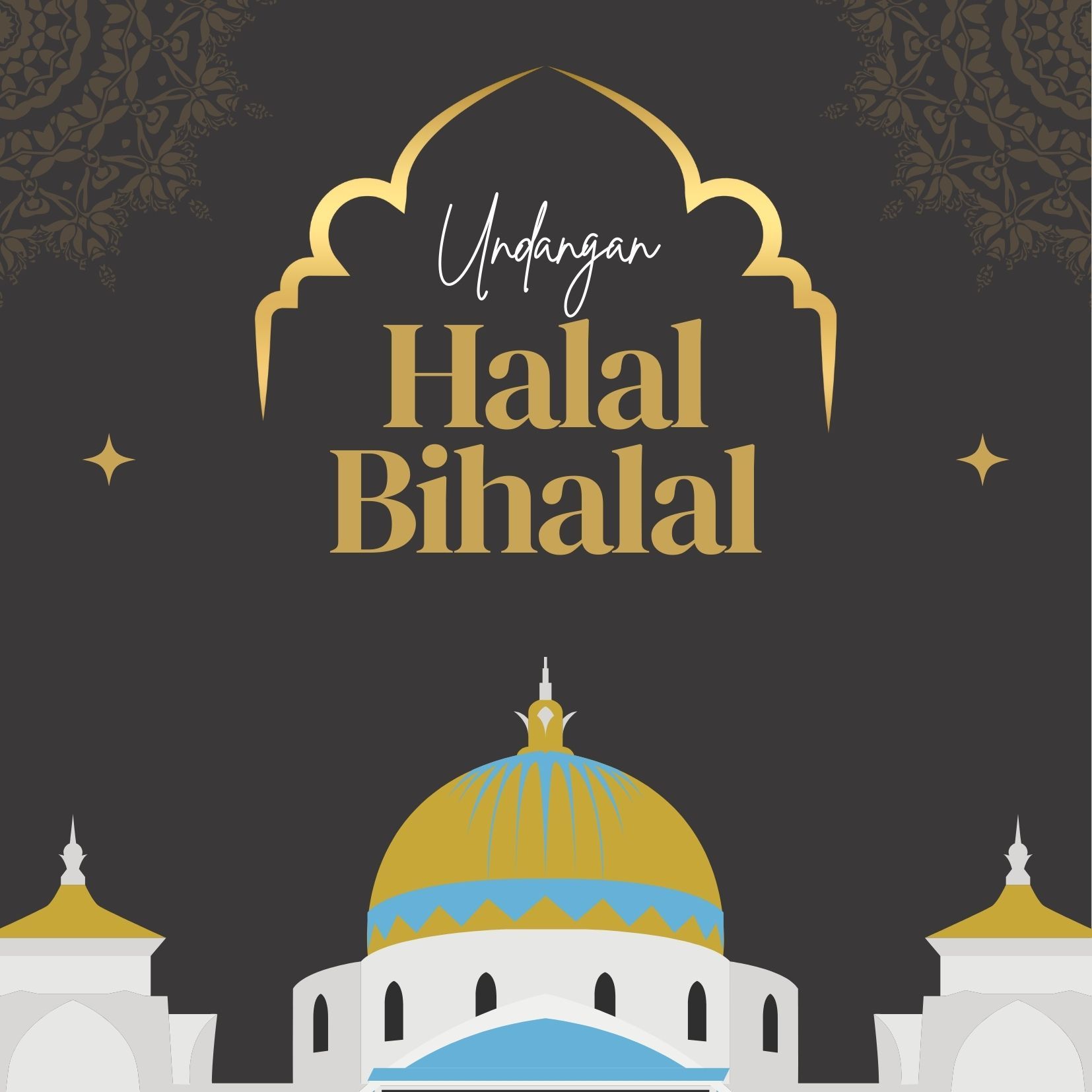 Kumpulan Desain Undangan Halal Bihalal Virtual Sederhana Mudah