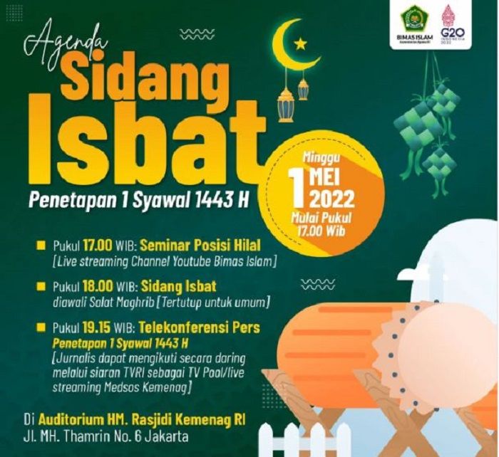 Hasil Sidang Isbat 1 Syawal 1443 H Lebaran Idul Fitri 2022 NU ...