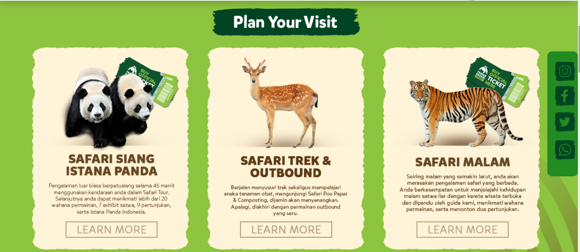 tiket taman safari murah