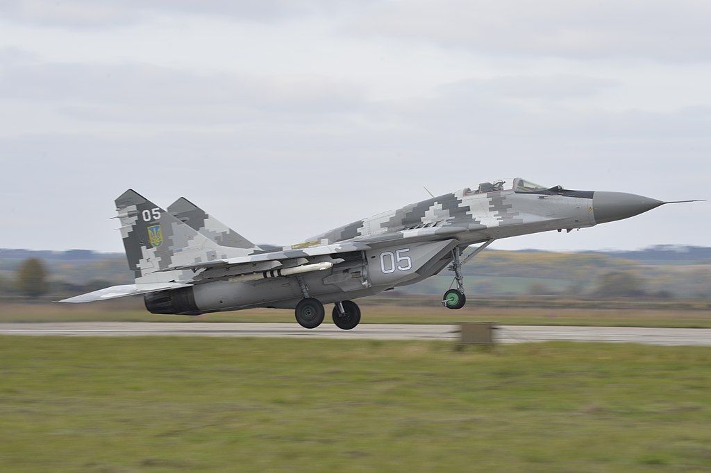 A MiG-29 Fulcrum takes off from Starokostiantyniv Air Base, Ukraine, on Oct. 9 as part of the Clear Sky 2018 exercise. The exercise promotes regional stability and security while strengthening partner capabilities and fostering trust. (U.S. Air National Guard)