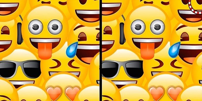 Letak perbedaan pada gambar emoji.