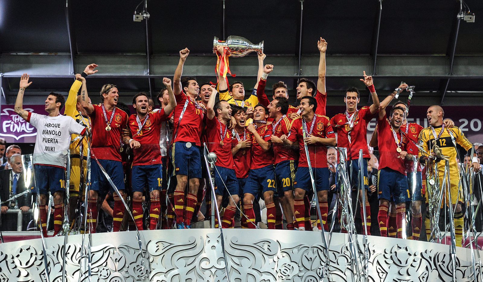 caption: Timnas Spanyol memenangkan Piala Dunia tahun 2010 di Afrika Selatan /twitter @brfootball/