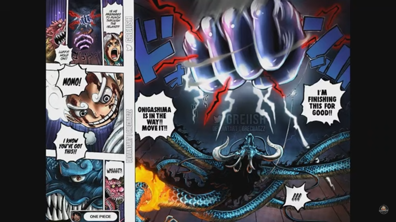 Spoiler One Piece Chapter 1049 Luffy Akhirnya Mampu Jatuhkan Kaido Dengan Pukulan Bajrang Gun 8357