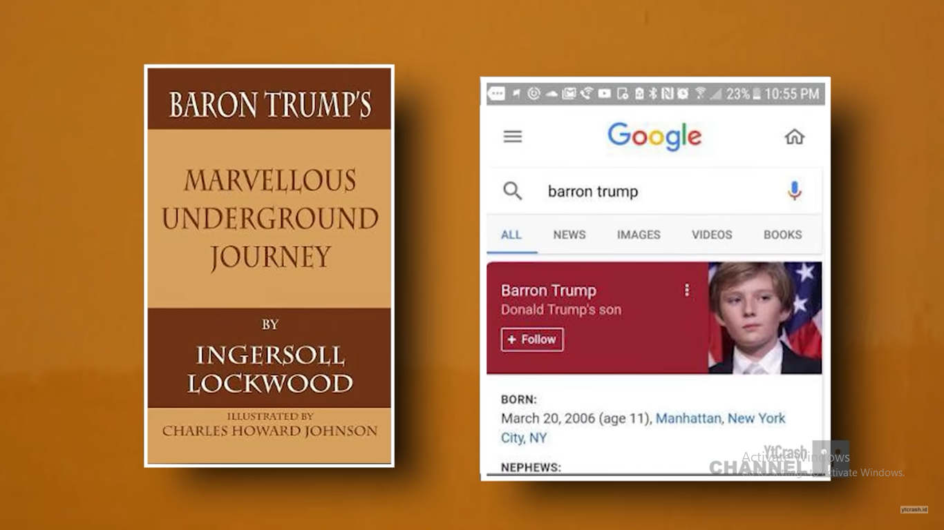 Barron Trump dan buku berusia 124 tahun.
