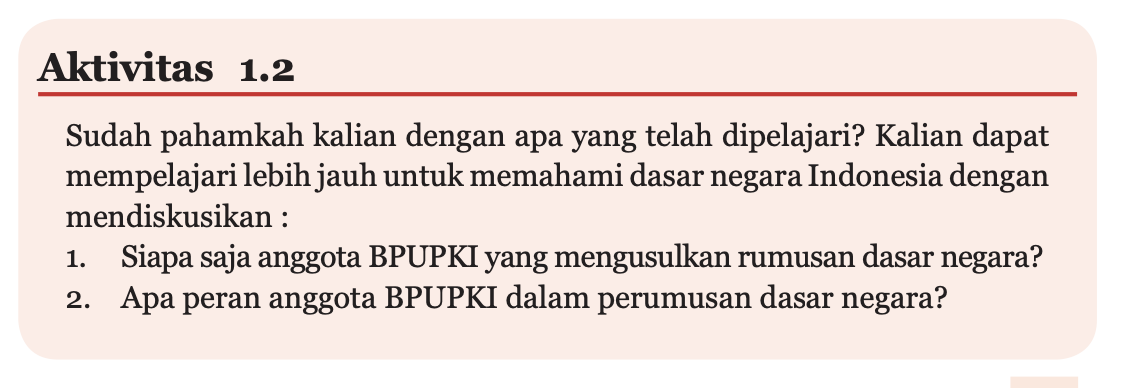 Siapa Saja Anggota dan Peran BPUPKI, Kunci Jawaban PKN Kelas 7 Halaman 5 Aktivitas 1.2 - Ringtimes Bali - Halaman 2