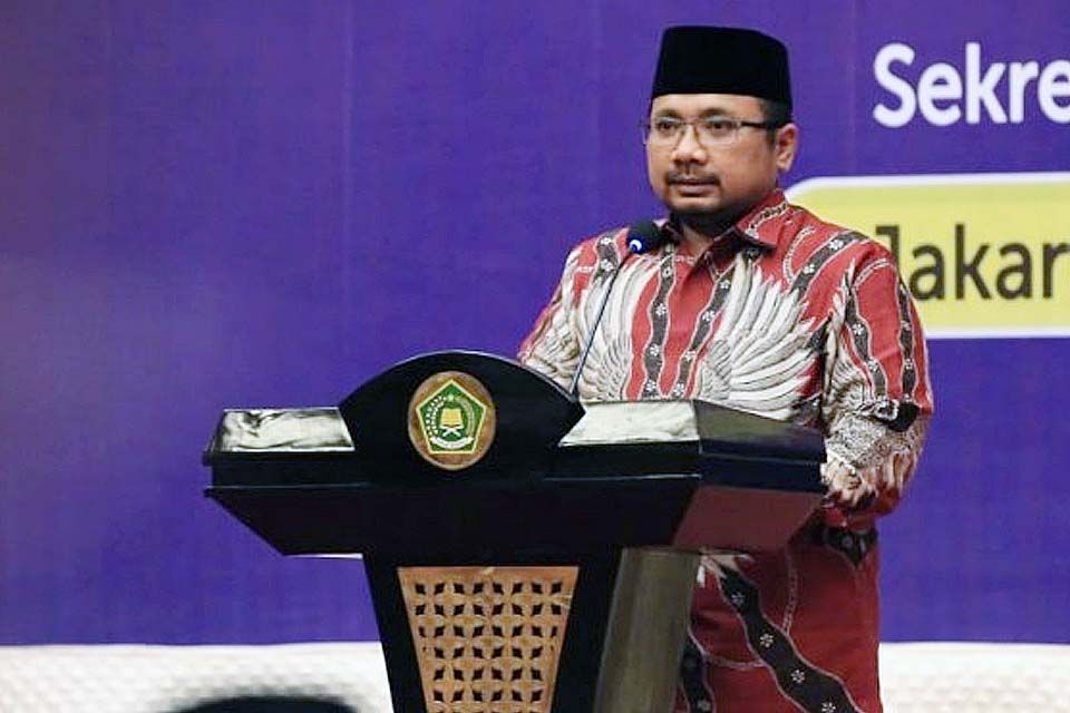Menteri Agama Yaqut Cholil Qoumas menjelaskan, layanan fast track hanya untuk jemaah Indonesia yang sudah vaksin booster.