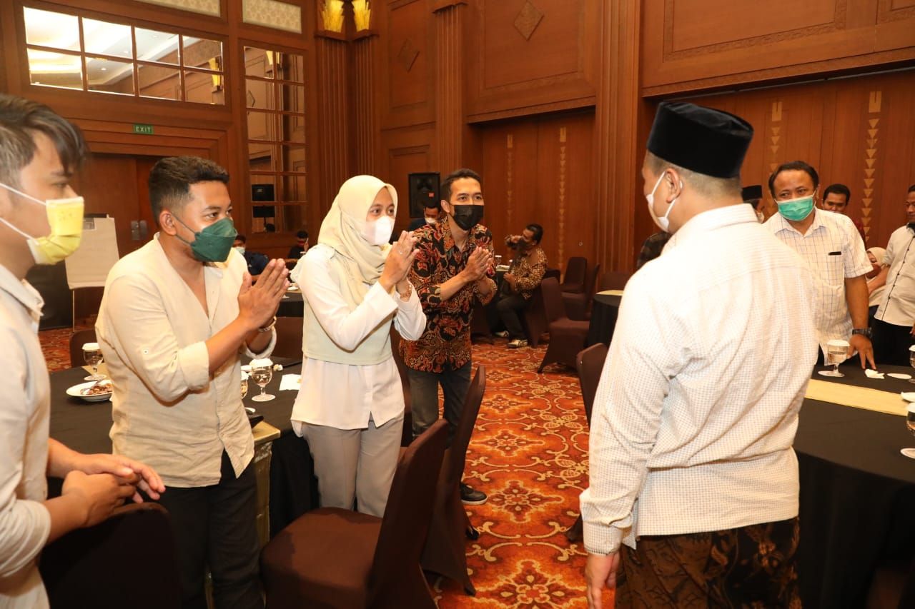 Wakil Gubernur Jawa Tengah Taj Yasin Maimoen, saat Silaturahmi dan Halal Bihalal dengan awak media di Jawa Tengah dan DIY, di Hotel Santika Premiere, Kamis, 12 Mei 2022.