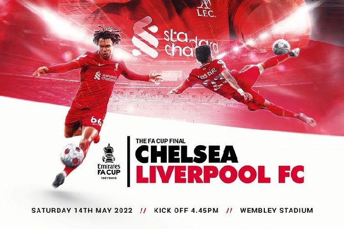 Link live streaming laga Chelsea vs Liverpool jadwal final FA Cup beserta prediksi susunan pemain dan head to head kedua tim.