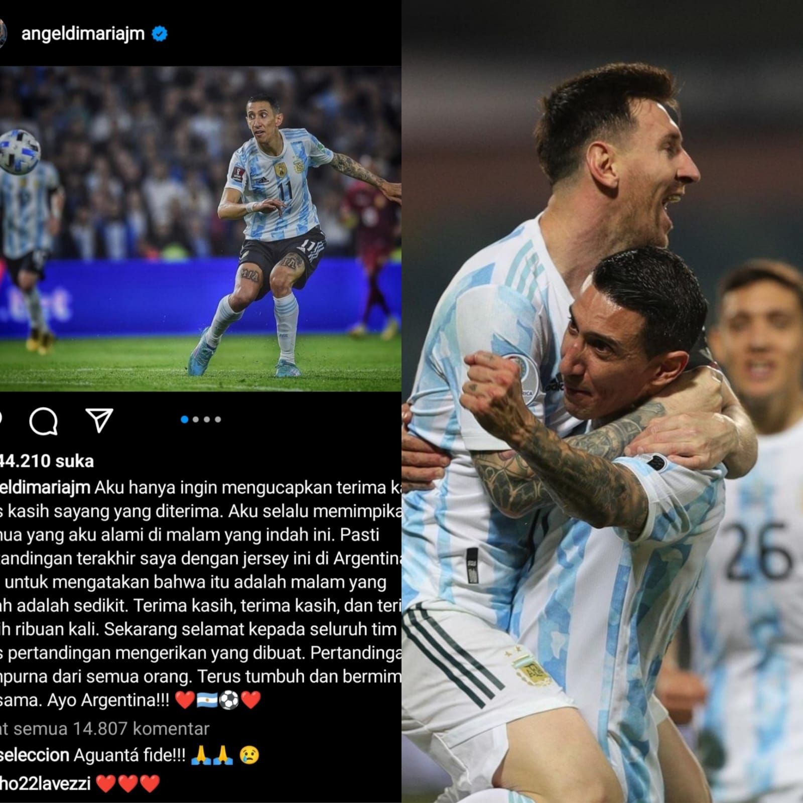 Angel Di Maria Putuskan Akan Pensiun Dari Argentina Usai Piala Dunia