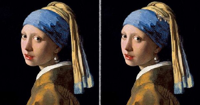 Lihat gambar tes fokus 'A Girl with a Pearl Earring' dan temukan perbedaan. Uji ketajaman matamu! 