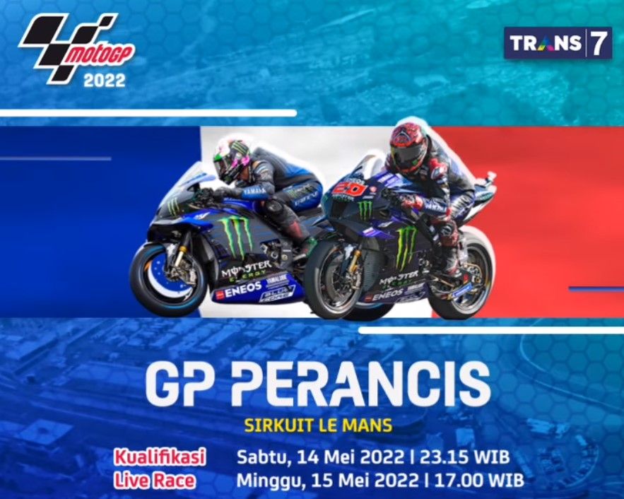 Jadwal Acara Trans 7 Hari Ini, Minggu 15 Mei 2022, Siaran Langsung MotoGP Prancis, Sobat Misqueen