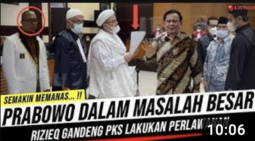 Thumbnail video yang mengatakan Habib Rizieq gandeng PKS untuk melawan Prabowo Subianto