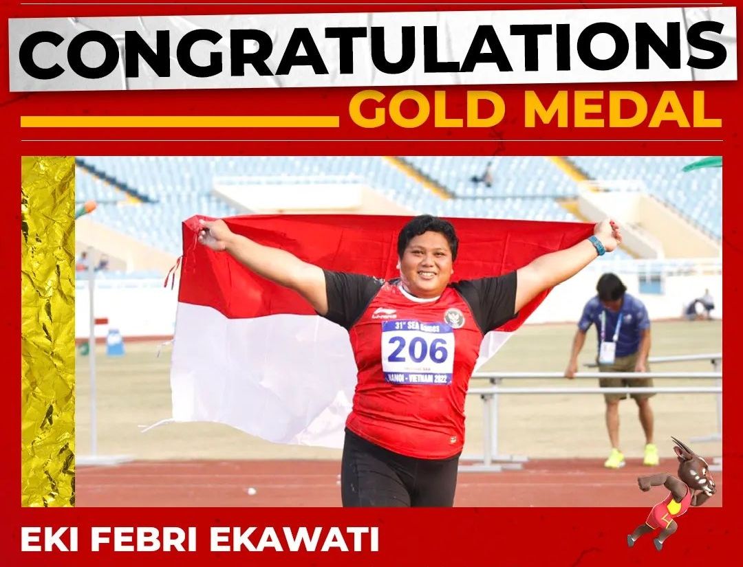 Hasil SEA Games 2021: Tim Atletik Indonesia Sabet Satu Medali Emas dalam Babak Final Hari Ini.