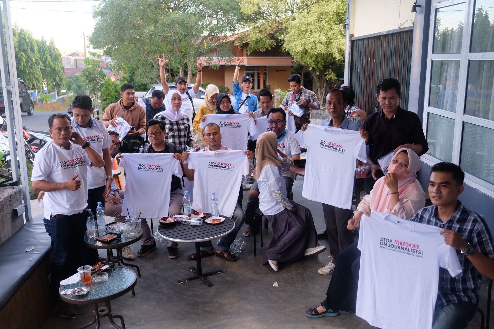 Peringatan Hari Kebebasan Pers Se-Dunia, Aliansi Jurnalis Independen (AJI) Bengkulu melakukan diskusi mengangkat isu tentang Pers Bebas, Akses Informasi?/foto:AJi Bengkulu/