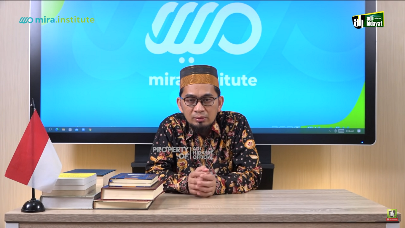 Tangkapan Layar Ustadz Adi Hidayat Menjawab HUkum Berwudhu di Kamar Mandi yang Ada WC Nya
