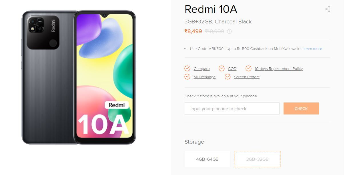 Handphone Redmi 10A cuma Rp1 jutaan