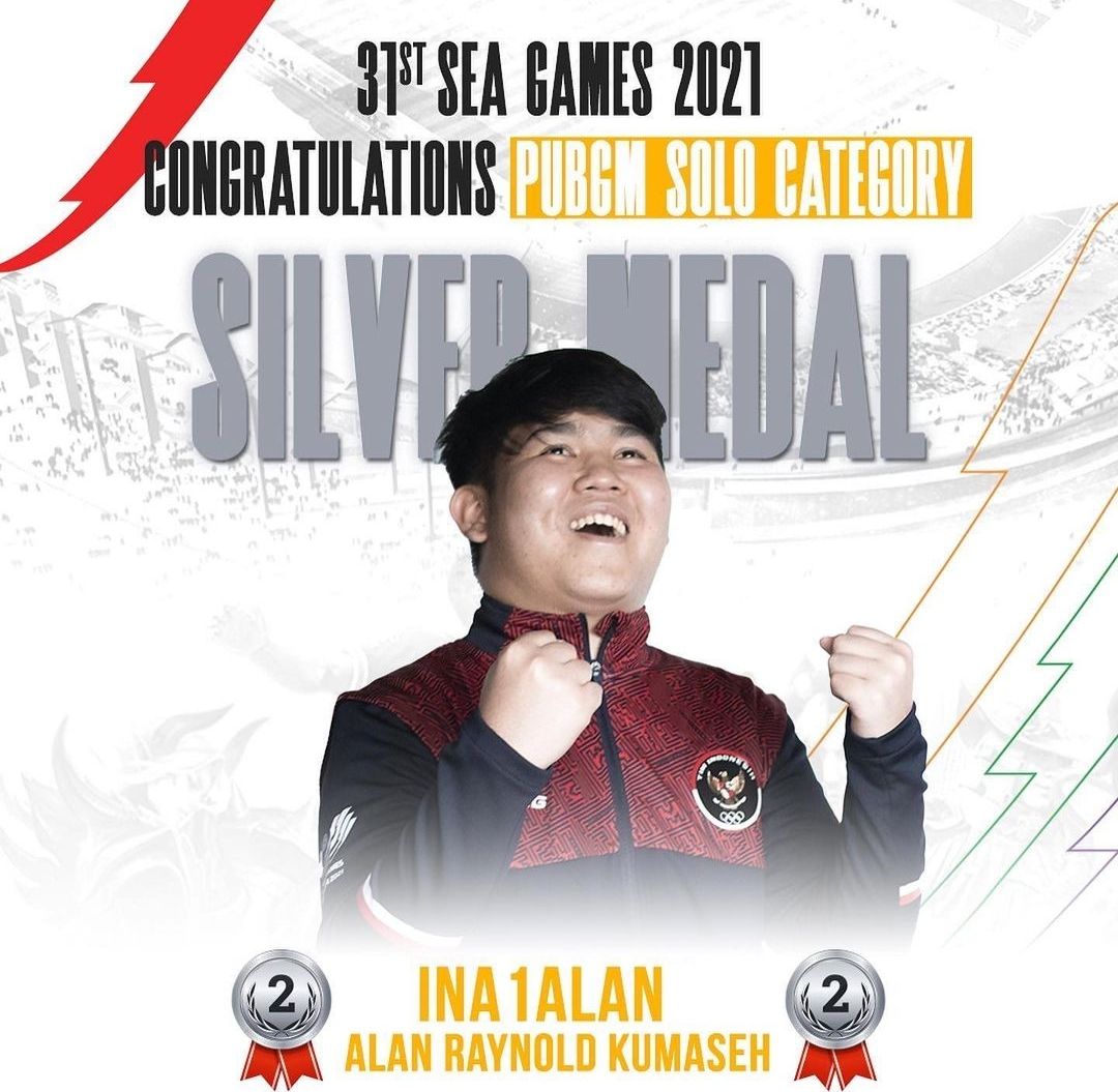 Hasil SEA Games 2021: Tim Esports PUBG Mobile Individu Sumbang Satu Medali Perak untuk Indonesia.