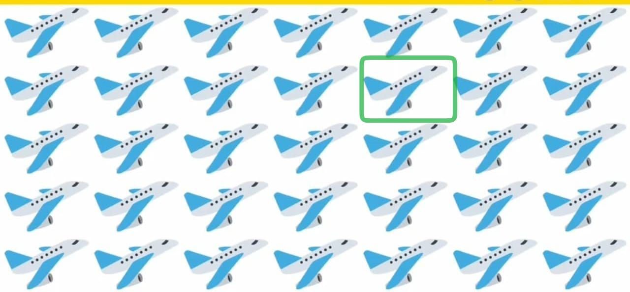 Jawaban Tes Visual : Uji Kecerdasan Anda, Temukanlah Pesawat Yang Berbeda Diantara Yang Lainnya