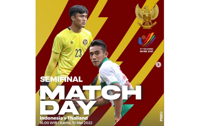 LIVE SCORE Indonesia vs Thailand di SEA Games 2021 Semifinal Sore Ini
