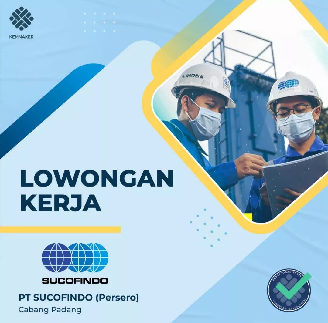 PT SUCOFINDO Persero Cabang Padang Buka Lowongan Kerja Terbaru
