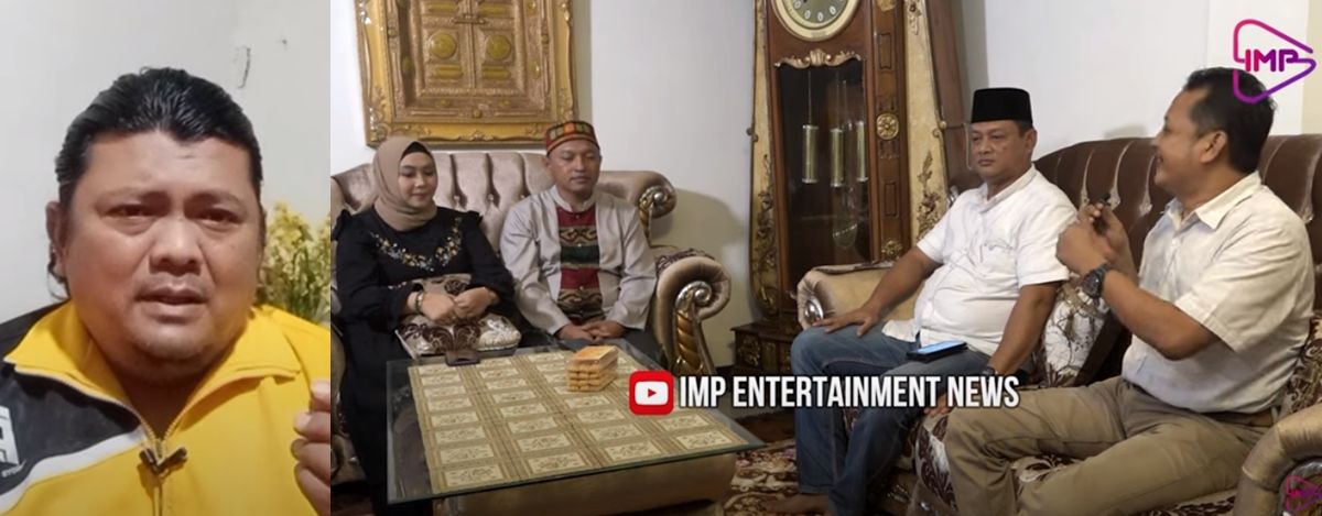 Fredy Sudaryanto (jaket kuning), Anggra Putri (wanita) yang ditanya host IMP Entertainment News,  Nandang Kusnandar dan Baharudin.