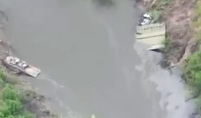 Pasukan Rusia Diserang saat Menyeberang Sungai Siverskyi Donetsk