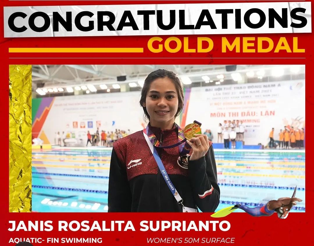 Hasil SEA Games 2021: Finswimming Indonesia Sabet 1 Emas, 5 Perak, dan 2 Perunggu pada Laga Terakhir Kemarin.