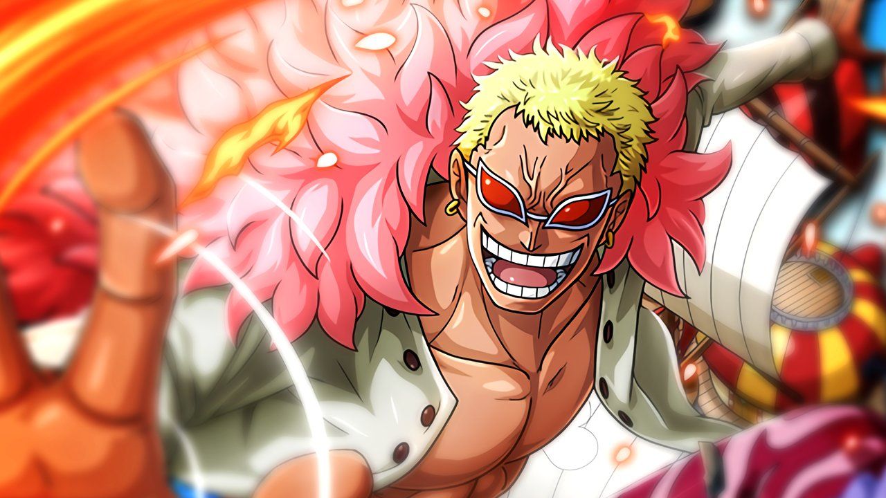 Donquixote Doflamingo memiliki kemampuan buah iblis  seperti benang, yang dapat membuat dia berjalan di awan hingga mencabik-cabik lawannya.