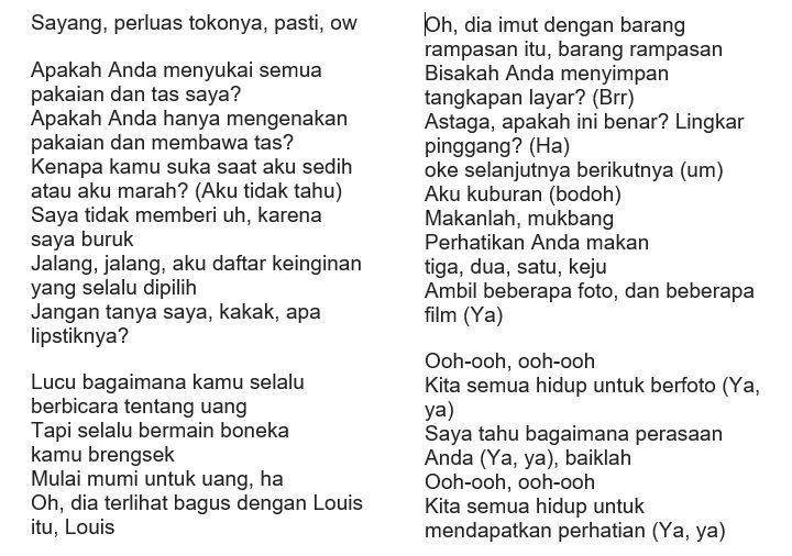 Terjemahan Lirik Zoom dalam Bahasa Indonesia