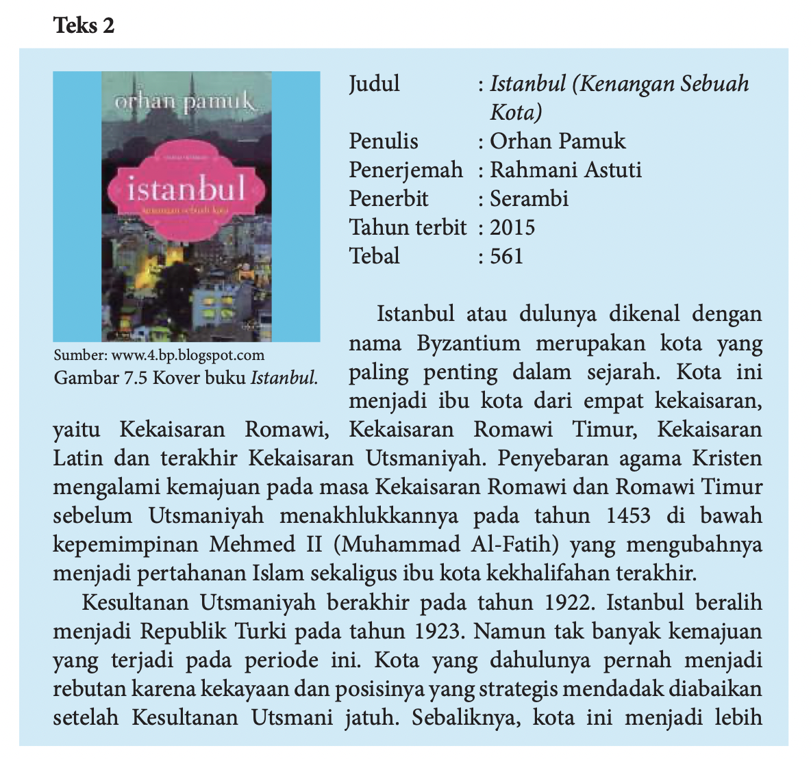 Pembahasan Bahasa Indonesia Kelas 11 Halaman 210, Karakteristik Resensi Menurut Isinya 