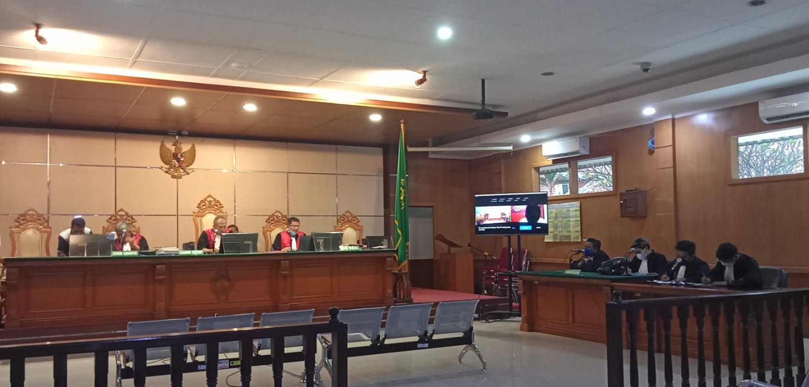 Proses persidangan penyuap Walikota Banjar yang digelar di Pengadilan Tipikor Bandung pada Rabu 25 Mei 2022