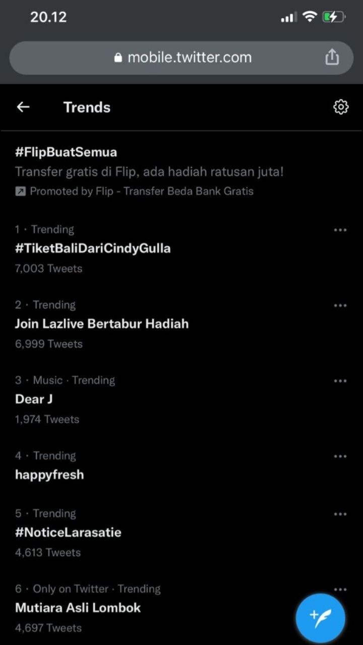 Trending Topic Twitter, Brand Lokal Asal Bandung Jadi Bahan Perbincangan Warganet./tangkapan layar
