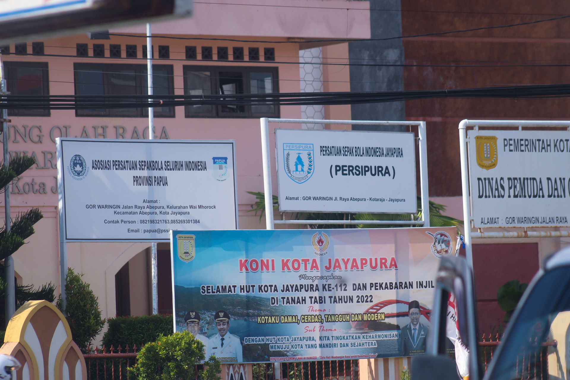 Kantor PT. Persipura Jayapura yang beralamat di Gor Waringin Kota Raja, Jayapura, Papua