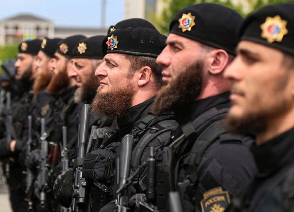 Pasukan Kadyrov yang dipanggil ke dalam konflik di Ukraina oleh Putin.  