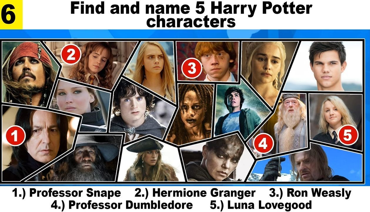 Tes Visual: Anda Penggemar Harry Poter? Uji Logika Anda, Temukan 5 Tokoh dalam 30 Detik
